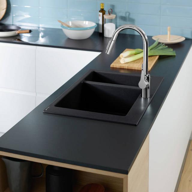 Hansgrohe S51 built-in sink 180/450 graphite black