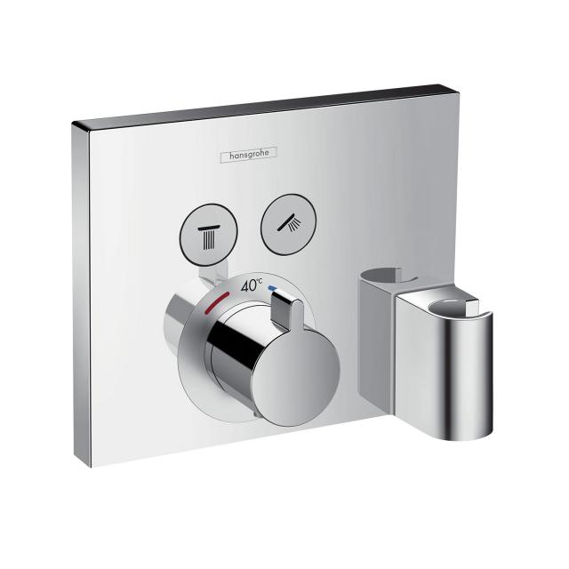 Hansgrohe ShowerSelect concealed thermostat for 2 outlets with Fixfit and Porter unit