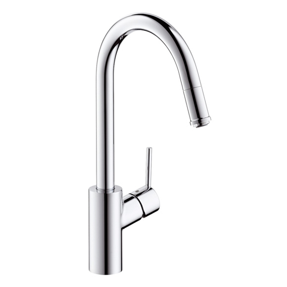 Hansgrohe Talis M52 single-lever kitchen mixer tap, with pull-out spout, for front-of-window installation chrome