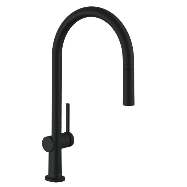 Hansgrohe Talis M54 single lever kitchen mixer with pull-out spout with sBox matt black