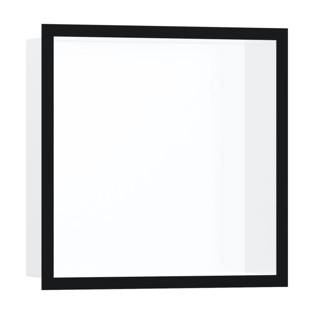Hansgrohe XtraStoris Individual wall recess with designer frame corpus matt white/front matt black