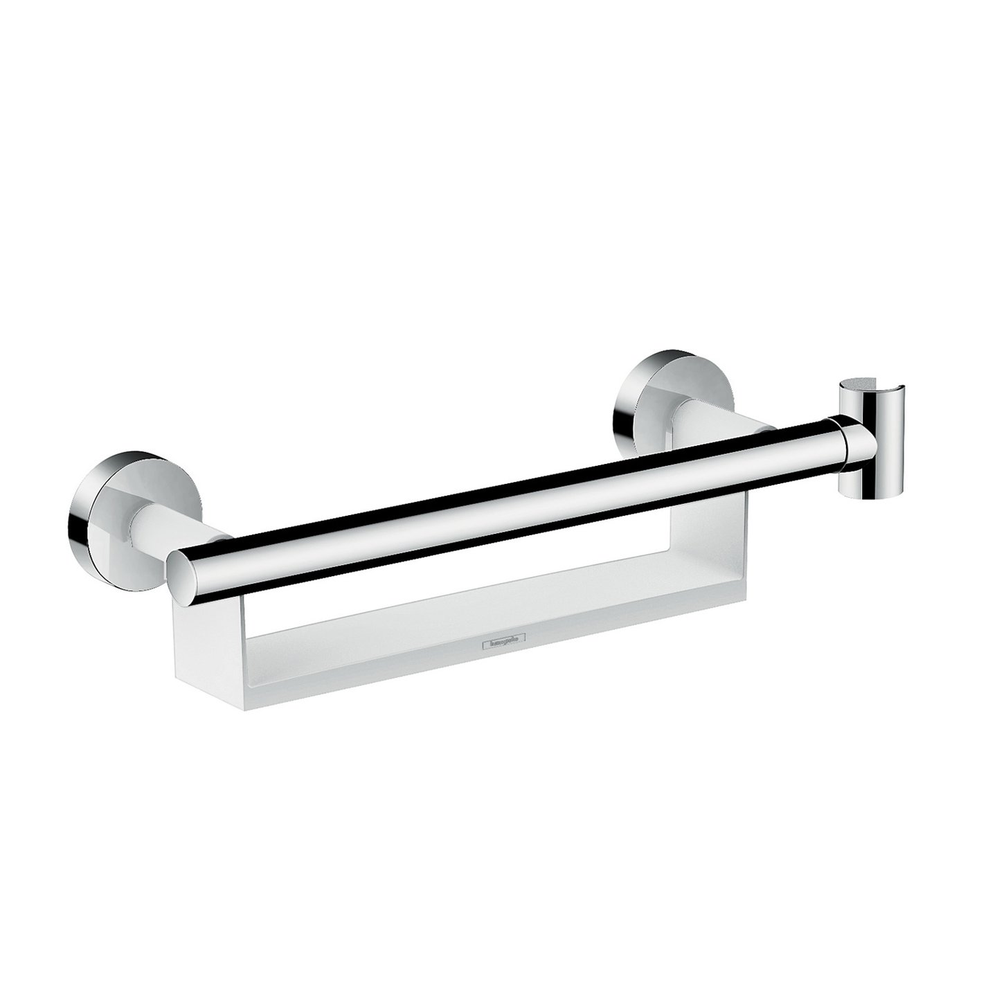 Hansgrohe Comfort grab rail with shelf and shower bracket white/chrome - 26328400 | REUTER
