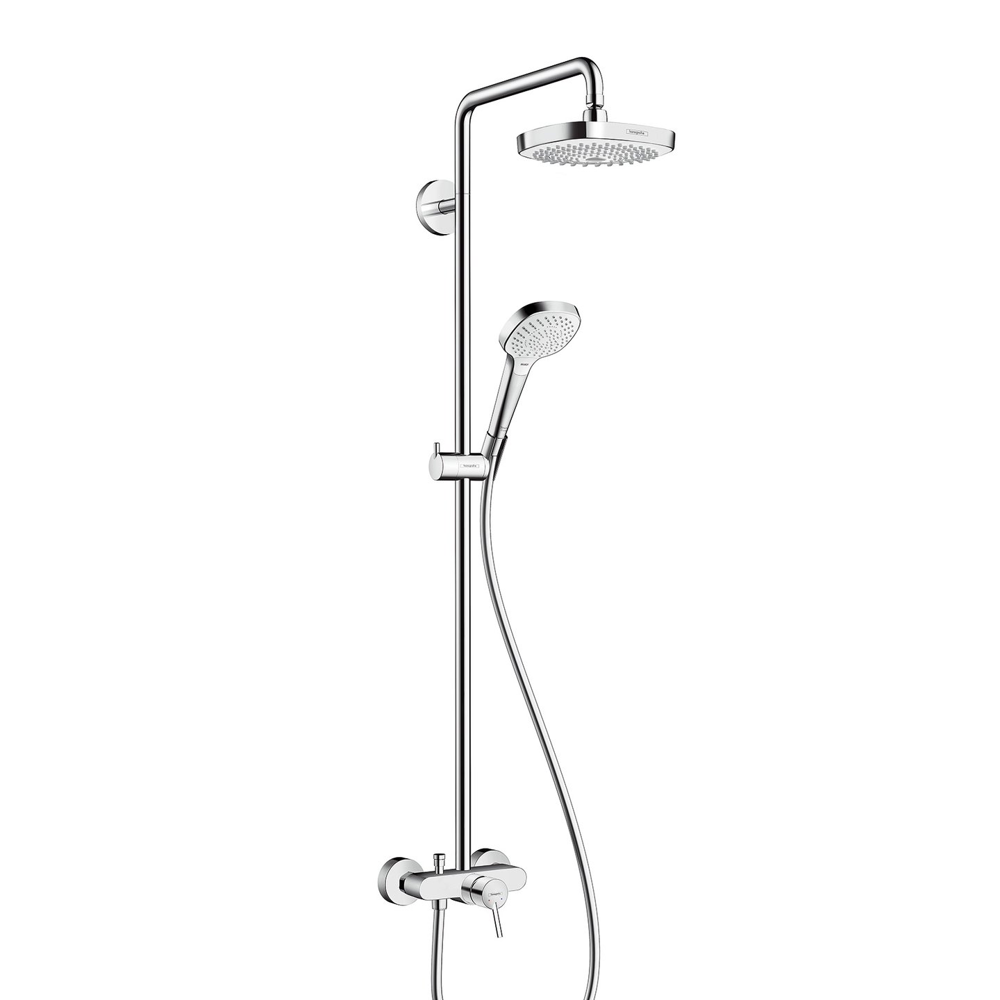 hansgrohe Croma Select E 180 2jet Showerpipe, with single-lever mixer - |