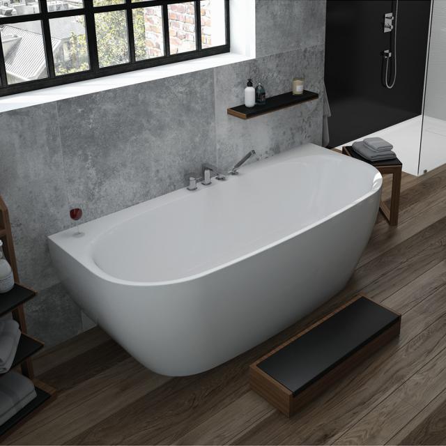 Hoesch iSENSI back-to-wall bath with panelling without bath filler
