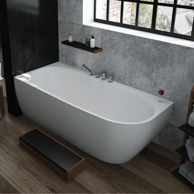 Hoesch iSENSI corner bath with panelling without bath filler