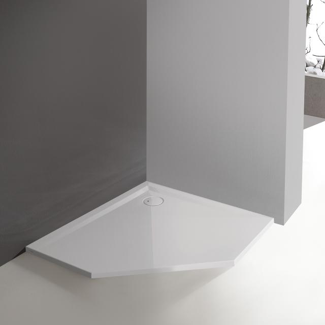 Hoesch MUNA pentagonal shower tray white