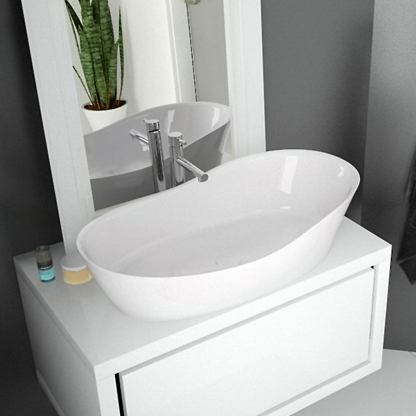 Hoesch NAMUR LOUNGE countertop washbasin white