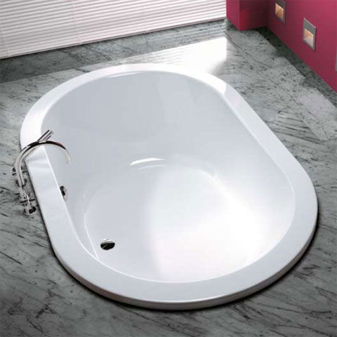 Hoesch SCELTA oval bath, built-in white