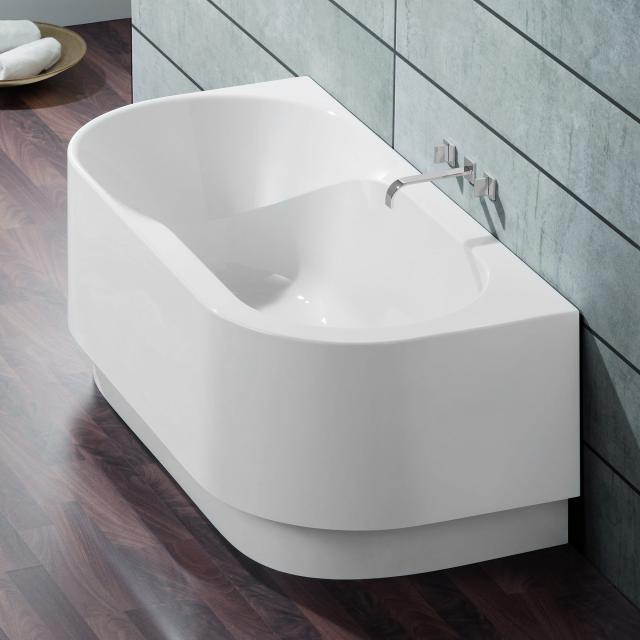 Hoesch SPECTRA back-to-wall bath with panelling white