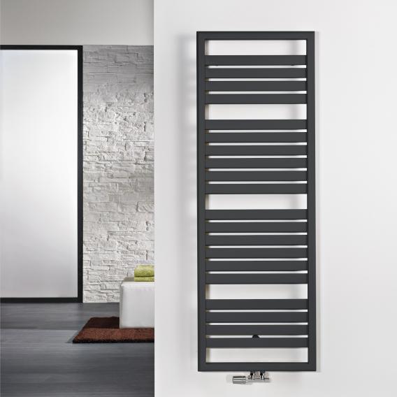 HSK Image towel radiator for all hot water operation black graphite, 892 Watt