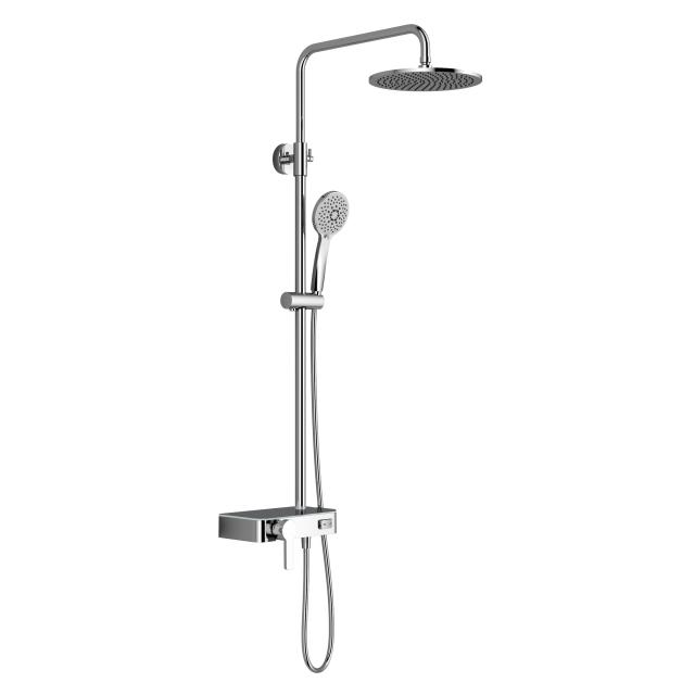 HSK AquaSwitch RS 200 Mix single lever mixer shower set with flat overhead shower black