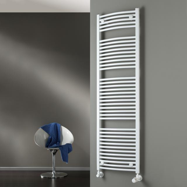 HSK bathroom radiator LINE ROUND with standard connection white