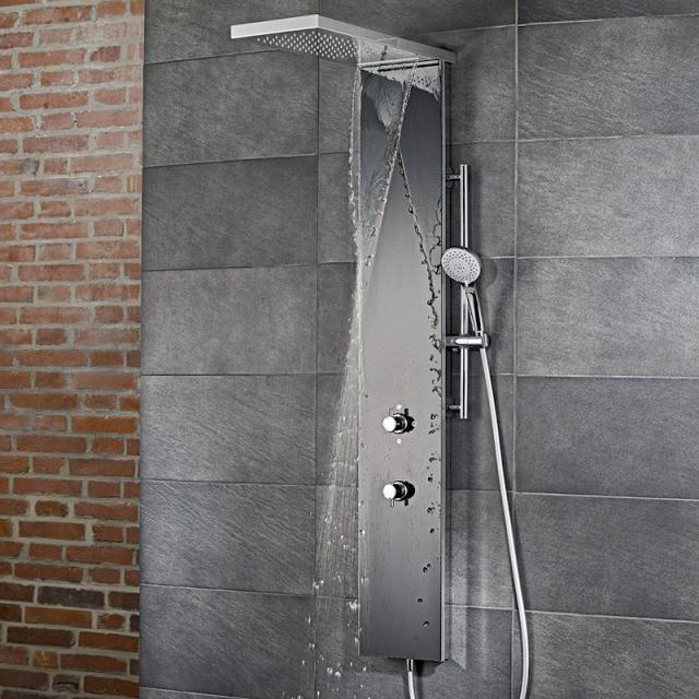HSK Lavida Plus shower panel with cascade black