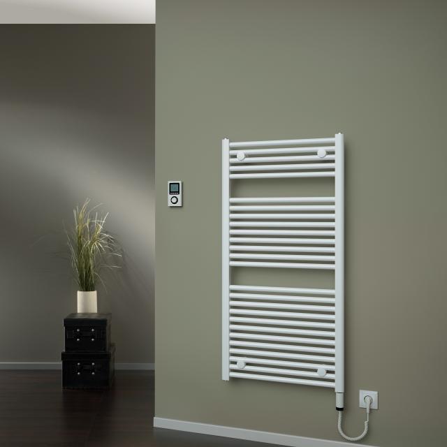 HSK Line towel radiator for all electric operation 600 Watt, heating element 4 right