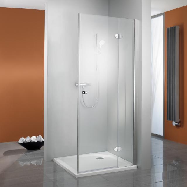 HSK Premium Classic hinged door with fixed panel for side panel TSG light clear / chrome look