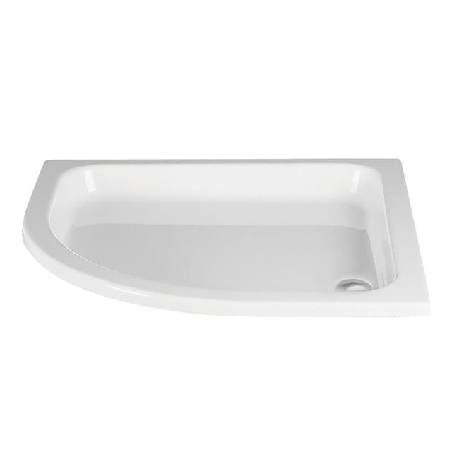 HSK quadrant shower tray, flat white with panel