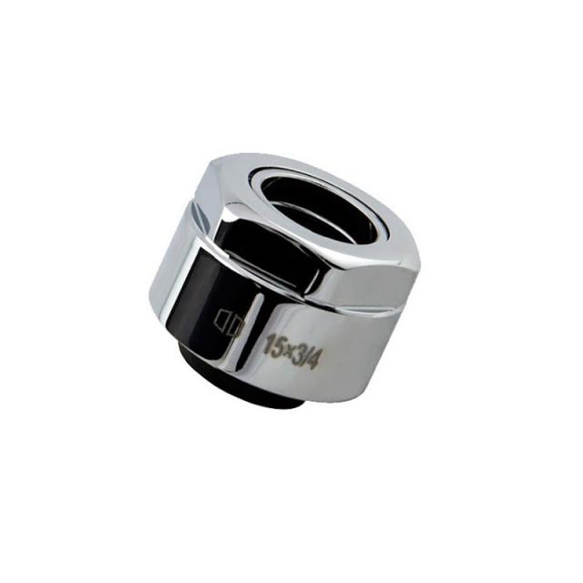 HSK set of clamp fittings for copper pipes 15 x 3/4" chrome