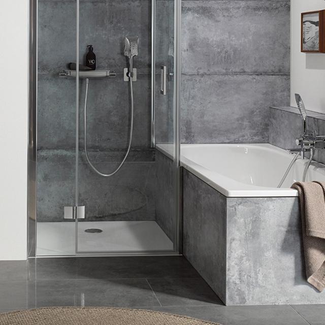 HSK square / rectangular shower tray, floor-level white
