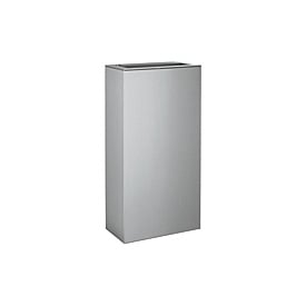 Mini Cestino Da Scrivania In Acciaio Inox Spazzolato Con Coperchio A Bilico, 1,5L, 12x12x16,5 Cm, Colore Rosso - 3