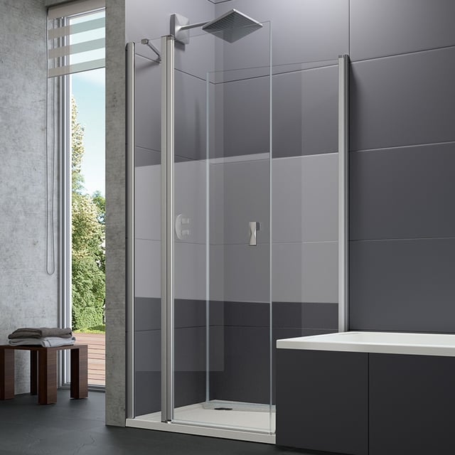 HÜPPE Design pure Paroi latérale clair, argent mat - 8P1122087321