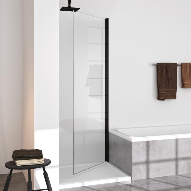 HÜPPE Design pure movable side panel for swing door TSG clear / black edition