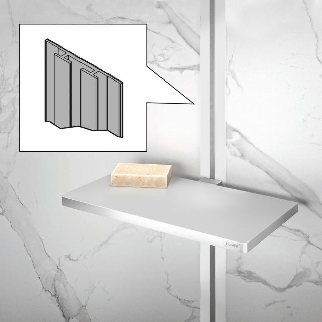 HÜPPE Select+ connecting profile for EasyStyle wall covering white/grey
