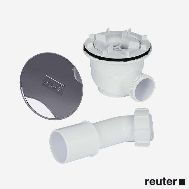 HÜPPE waste set Ø 90 mm and round waste cover, complete set chrome