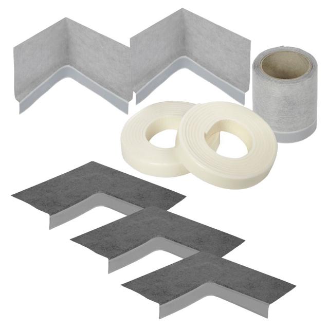Poresta 3D bath or shower tray edge sealing set, floor level