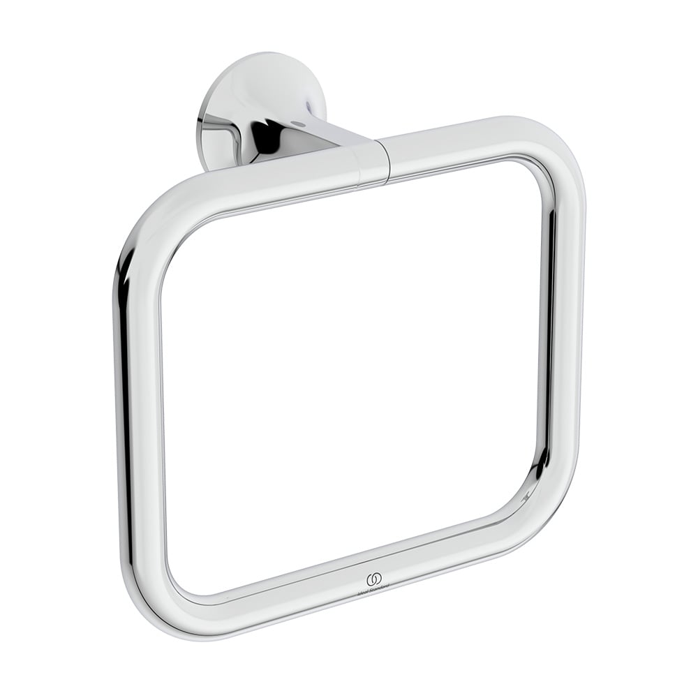 Grohe Bau Cosmopolitan Anneau Porte-Serviette – Chromé Brillant, Fixation Murale Encastrée