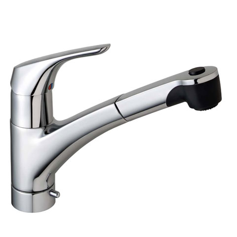 Ideal Standard CeraSprint single-lever kitchen mixer tap, with pull-out spout, with utility connection chrome