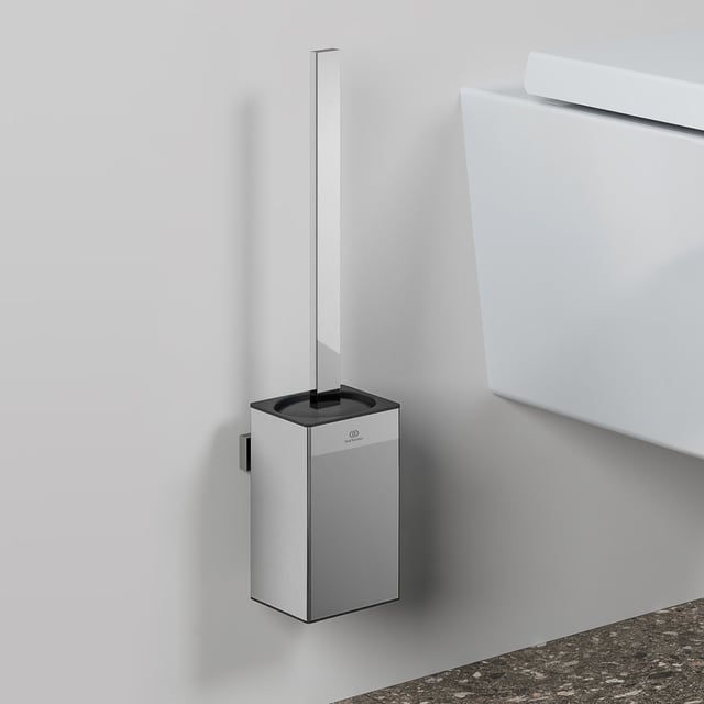 Brosse WC suspendue et porte-brosse carré - Conca IDEAL STANDARD