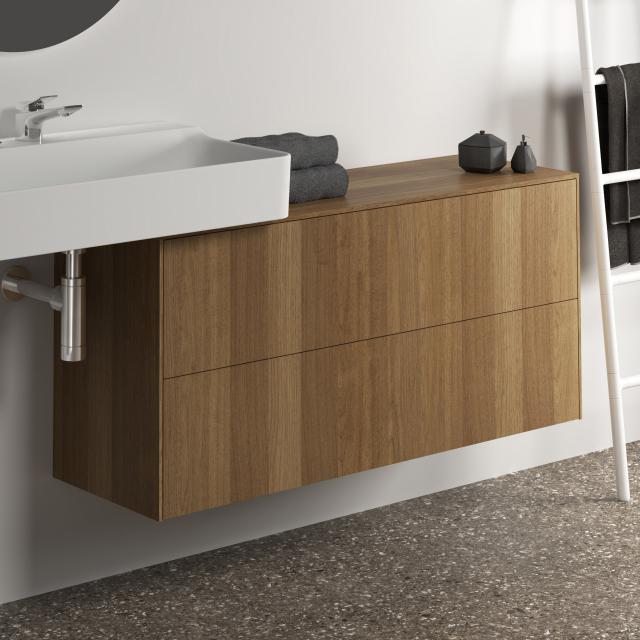 Ideal Standard Conca side unit with 2 pull-out compartments dark walnut