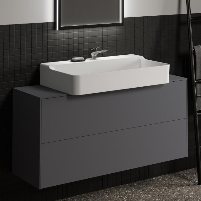 Ideal Standard Conca vanity unit with 2 pull-out compartments and 1 cut-out matt anthracite