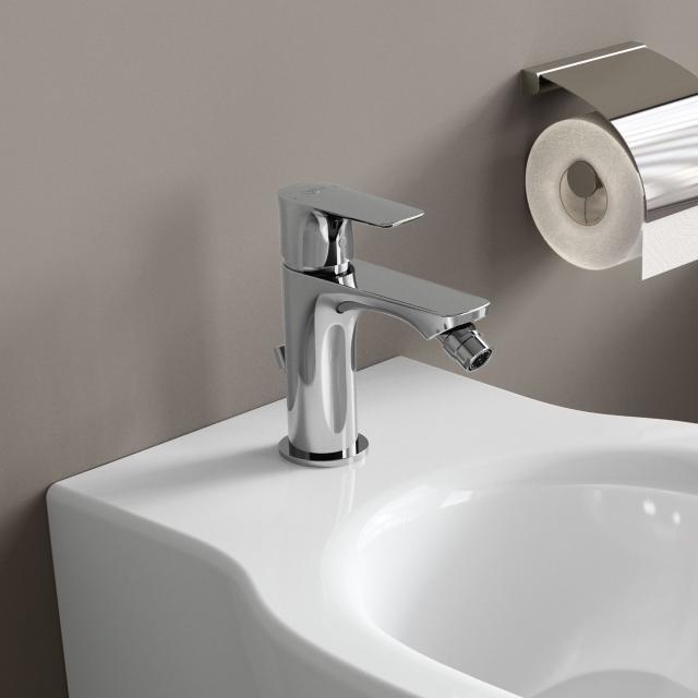 Ideal Standard Connect Air single lever bidet fitting with pop-up waste set chrome