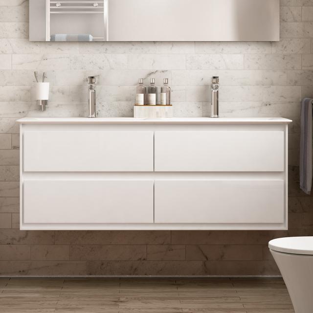 Ideal Standard Connect Air vanity unit for double washbasin with 4 pull-out compartments white gloss/matt white