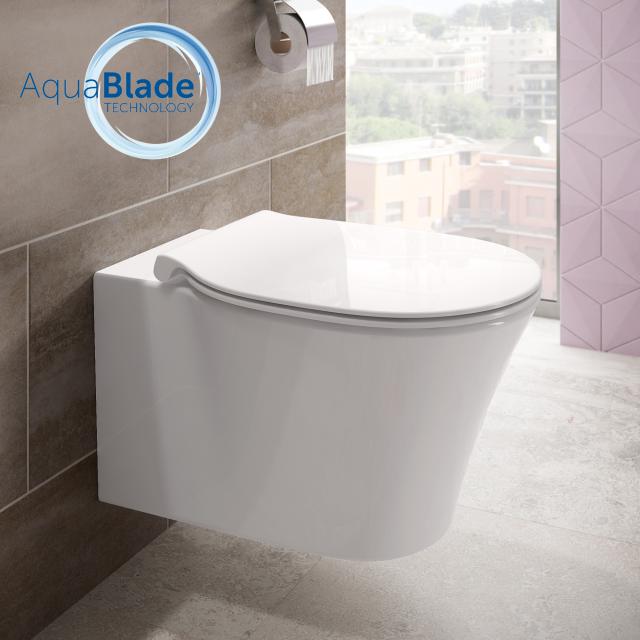 Ideal Standard Connect Air wall-mounted washdown toilet, AquaBlade white, with Ideal Plus