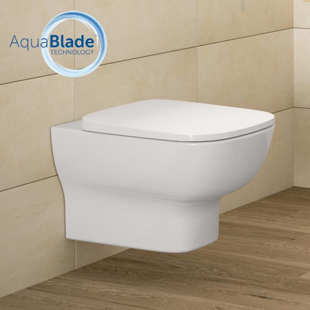 Ideal Standard Connect E wall-mounted washdown toilet, AquaBlade, with toilet seat white