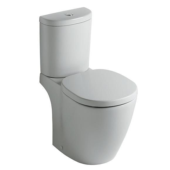 Ideal Standard Connect floorstanding close-coupled washdown toilet horizontal outlet, white