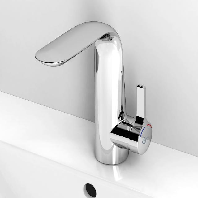 Ideal Standard Melange single lever basin mixer with tall spout with pop-up waste set