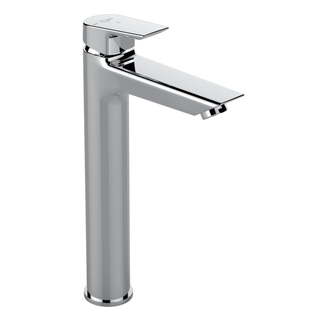 Ibergrif Mitigeur Lavabo Eau Froide Seul - Acier Inoxydable SUS 304 Gris - Montage Sur Plage, Bec 70mm - Robinet WC Invités Ou Petit Lavabo