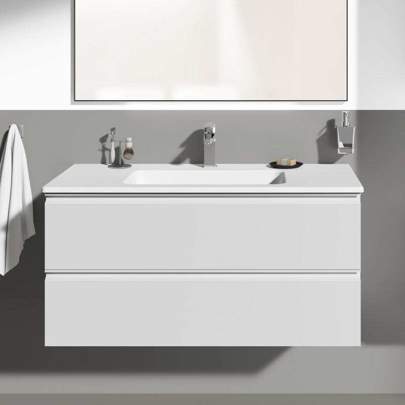 Ideal Standard Connect E Lavabo avec meuble sous-lavabo, 2 tiroirs, K8700WG