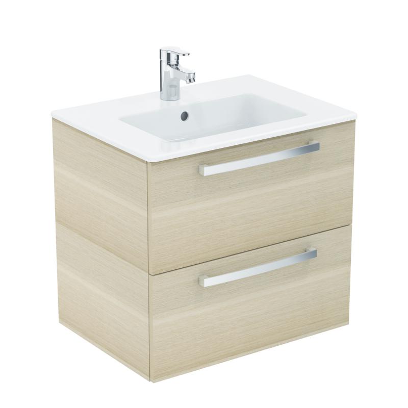 Ideal Standard Eurovit Plus Lavabo avec meuble sous-lavabo, 2 tiroirs, K2979OS