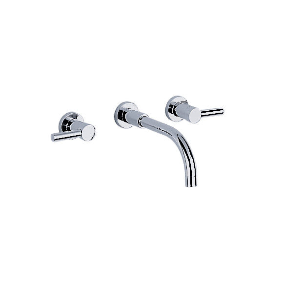 Jörger Charleston Royal wall-mounted, three-hole basin mixer, trim et projection: 210 mm, chrome