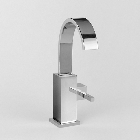 Jörger Empire Royale single lever basin fitting with square plug with pop-up waste set, chrome