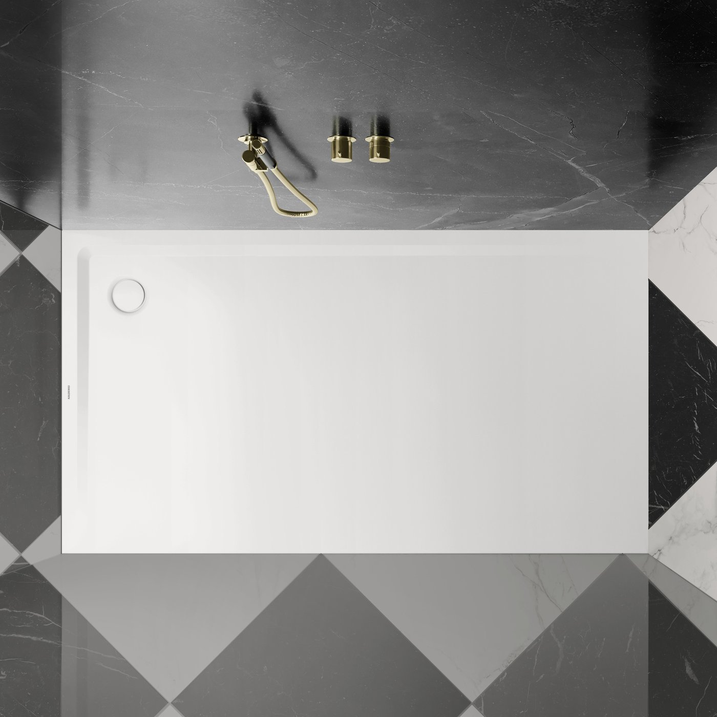 Kaldewei Espace Douche XETIS Modèle 887 80x120 Cm, Farbe: Blanc Alpin Mat 92793438