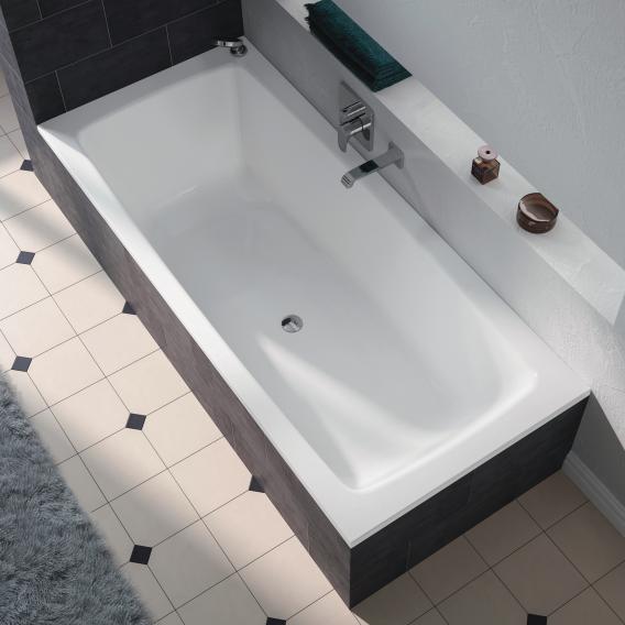 Kaldewei Cayono Duo rectangular bath, built-in white, with easy-clean finish
