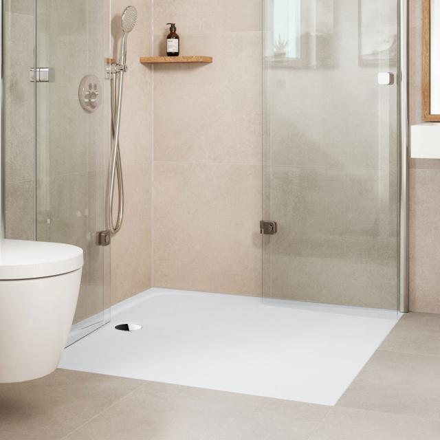 Kaldewei Cayonoplan Multispace square shower tray matt white, with Secure Plus