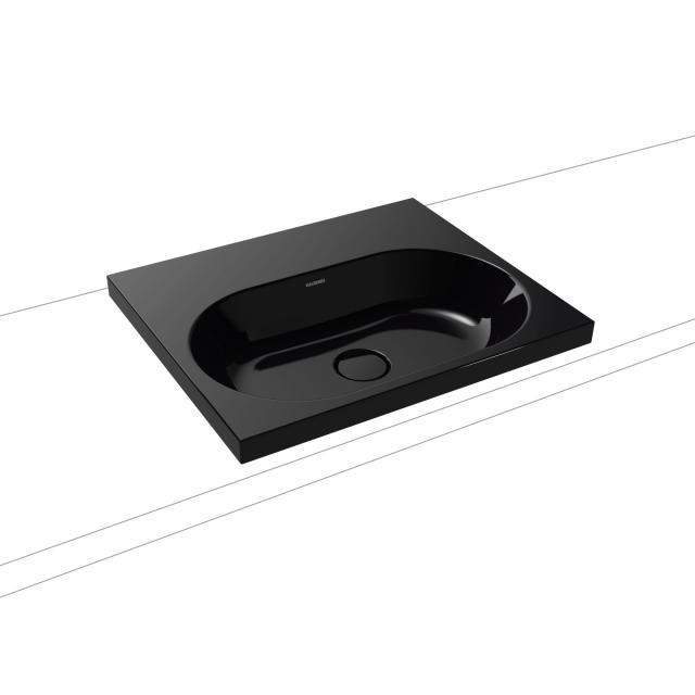 Kaldewei Centro drop-in washbasin black, without tap hole
