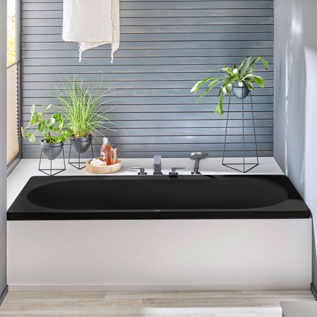 Kaldewei Centro Duo rectangular bath, built-in matt black
