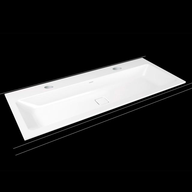 Kaldewei Cono double drop-in washbasin white, with 2 tap holes